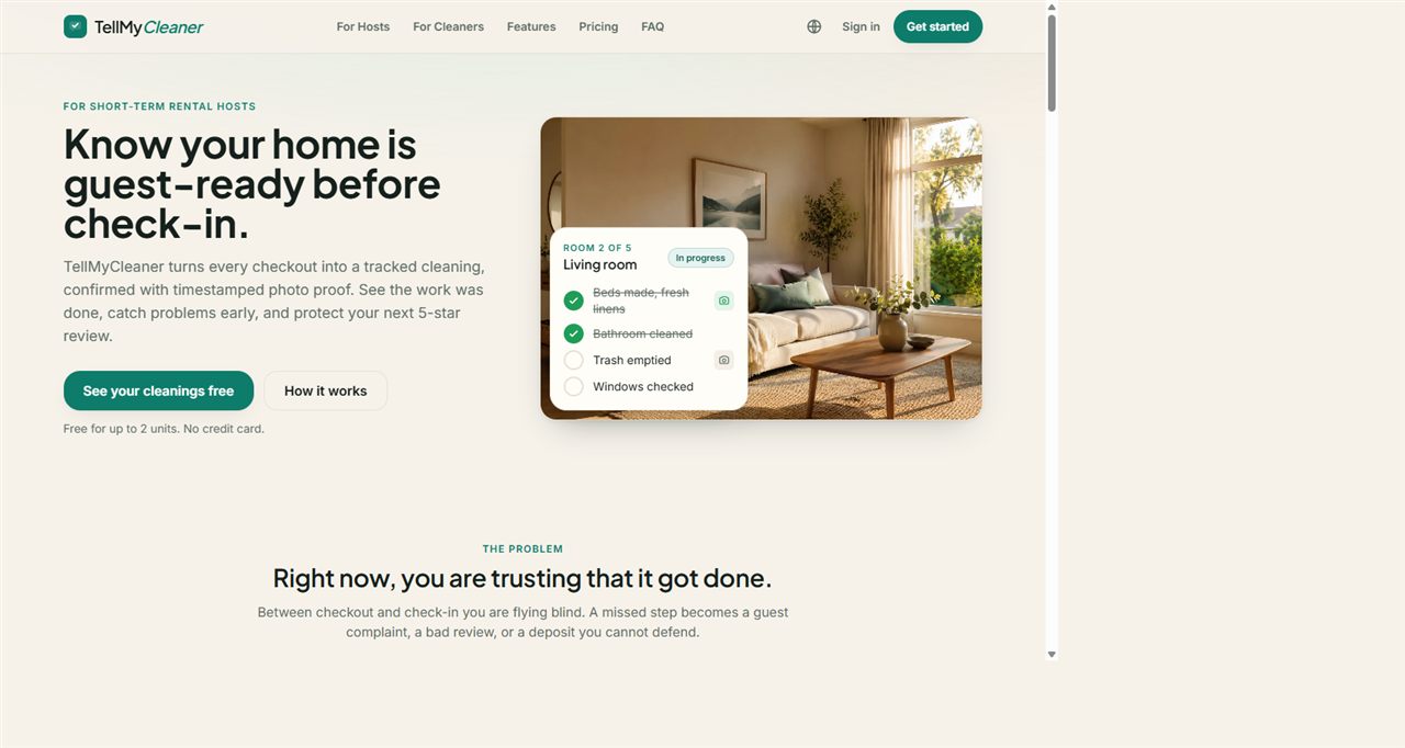 TellMyCleaner product